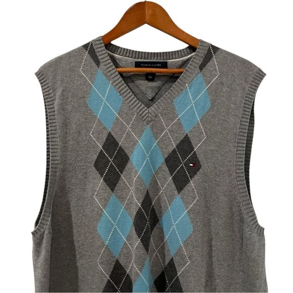 Tommy Hilfiger argyle sweater vest. Size xxl - Picture 2 of 8